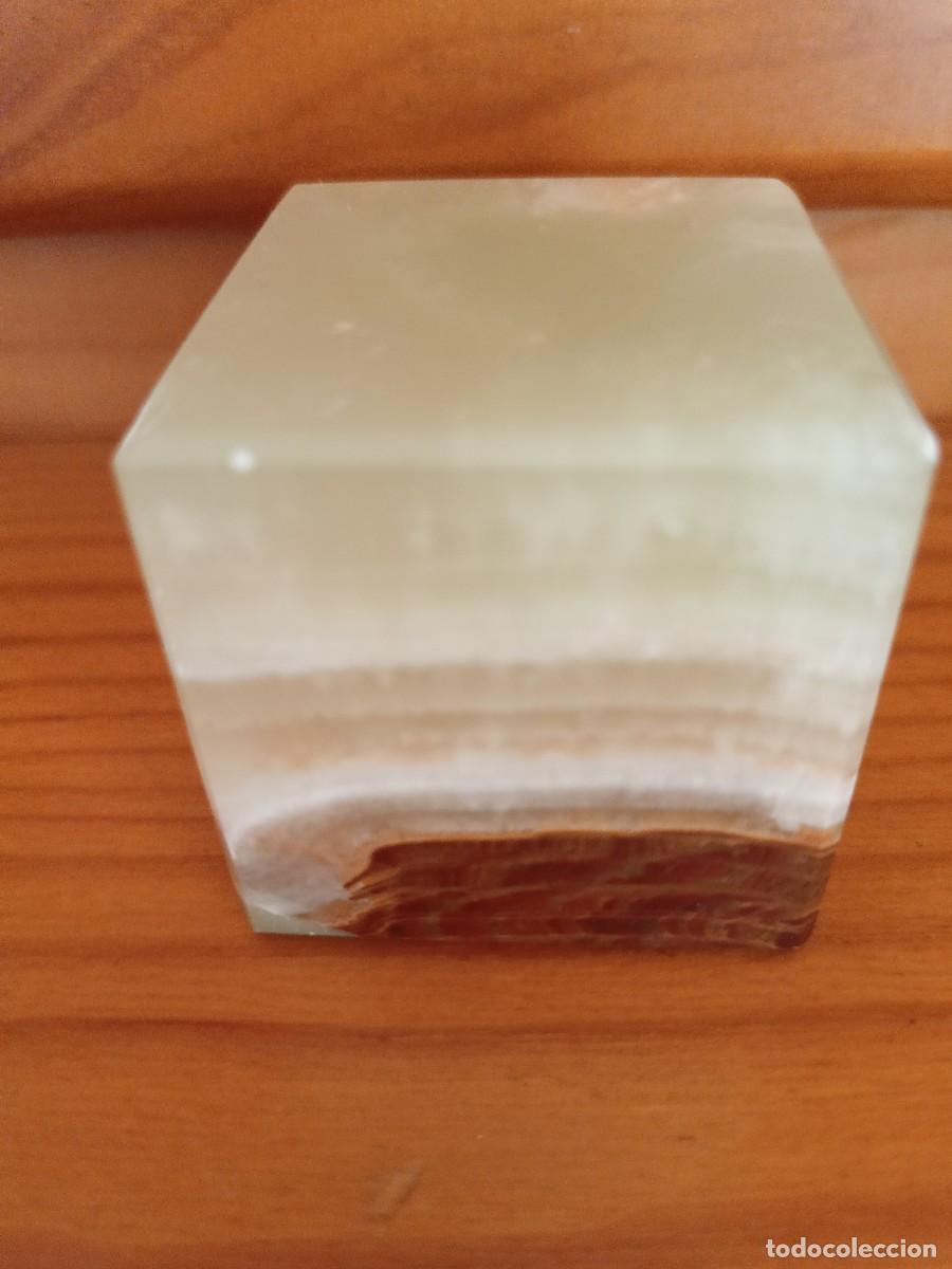 Coleccionismo de minerales: Cuadrado Onix verde vintage - Foto 2