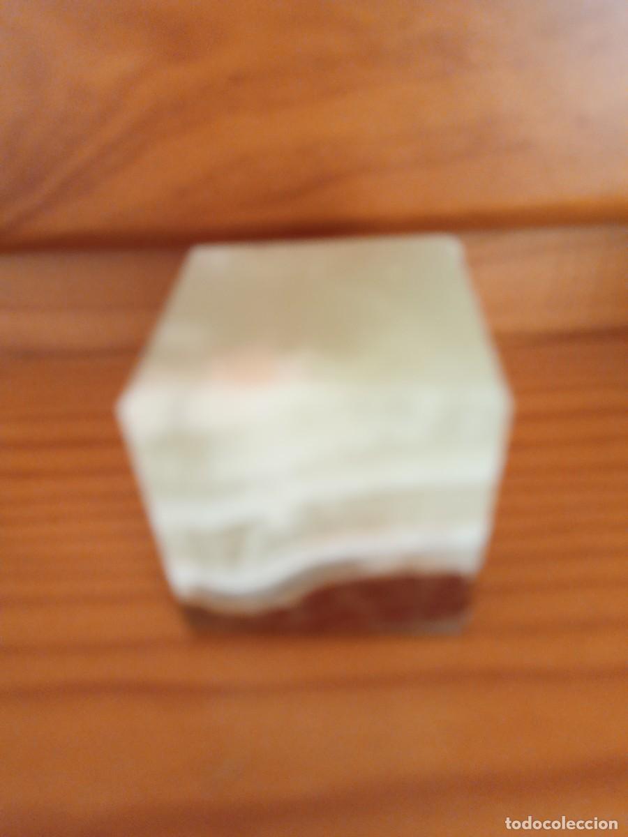 Coleccionismo de minerales: Cuadrado Onix verde vintage - Foto 4
