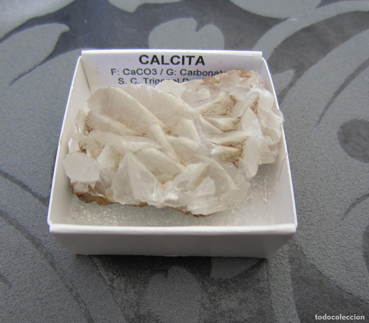 Coleccionismo de minerales: MINERAL CALCITA MINERALES EN CAJA 4X4 CM