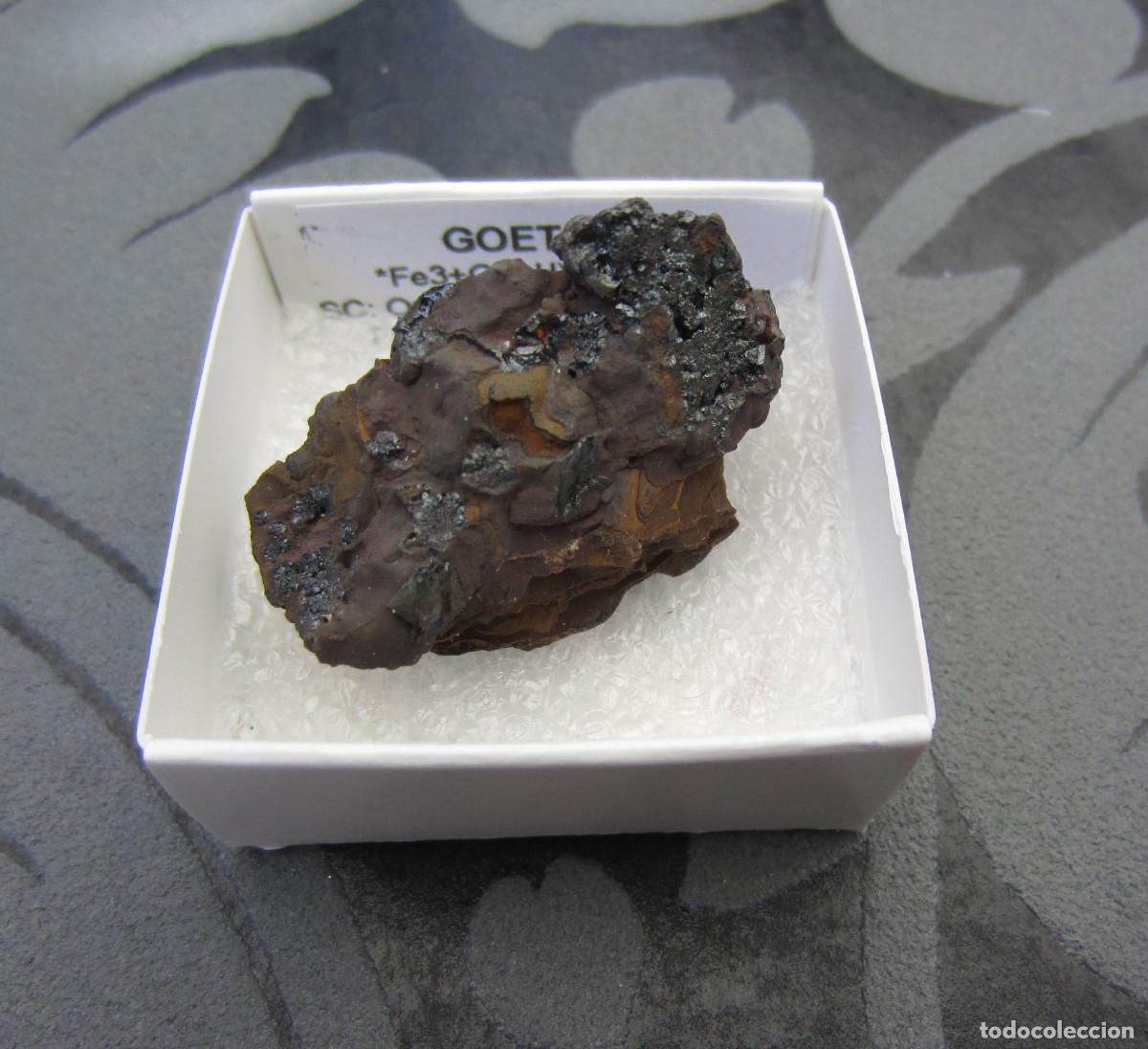 Coleccionismo de minerales: MINERAL GOETHITA MINERALES EN CAJA 4X4 CM