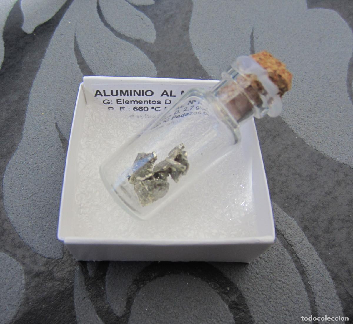 Coleccionismo de minerales: MINERAL ELEMENTOS ALUMINIO MINERALES EN CAJA 4X4 CM