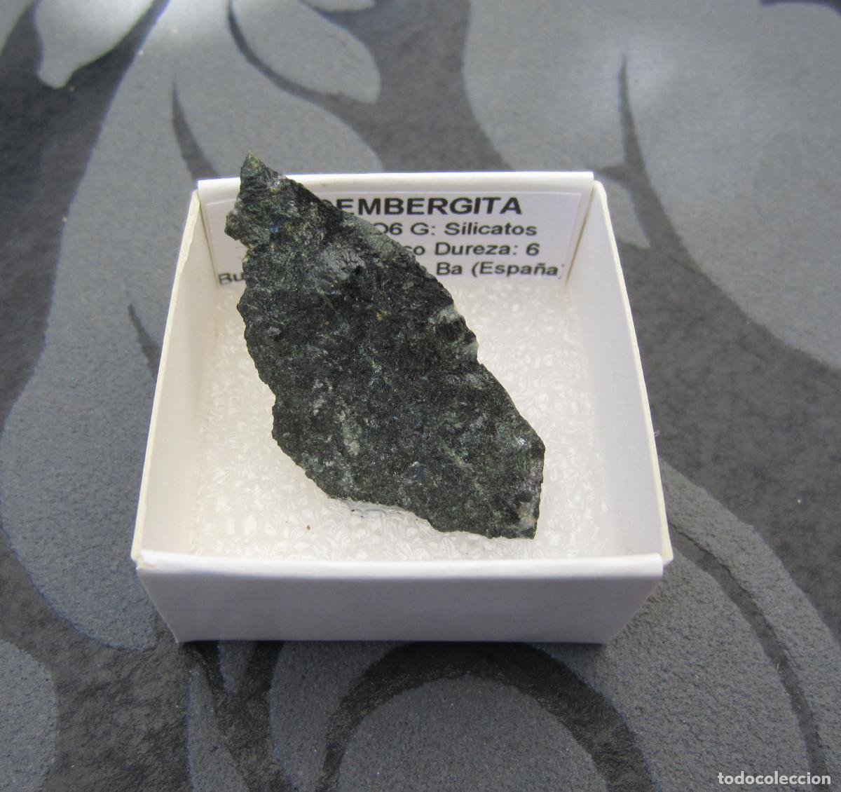 Coleccionismo de minerales: MINERAL HEDEMBERGITA MINERALES EN CAJA 4X4 CM
