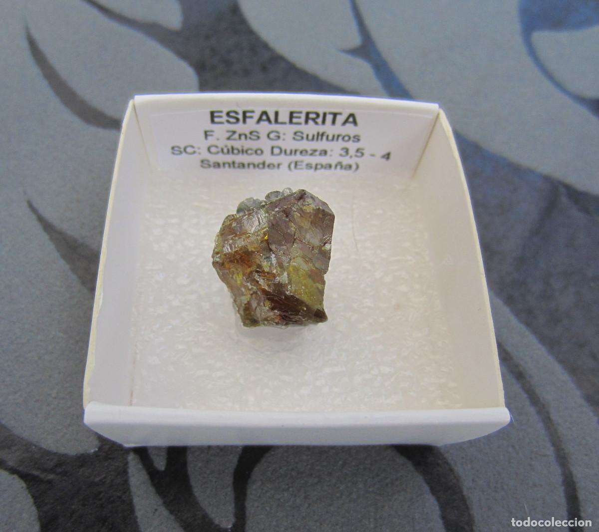 Coleccionismo de minerales: MINERAL ESFALERITA MINERALES EN CAJA 4X4 CM