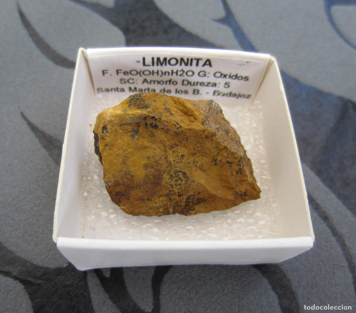 Coleccionismo de minerales: MINERAL LIMONITA MINERALES EN CAJA 4X4 CM