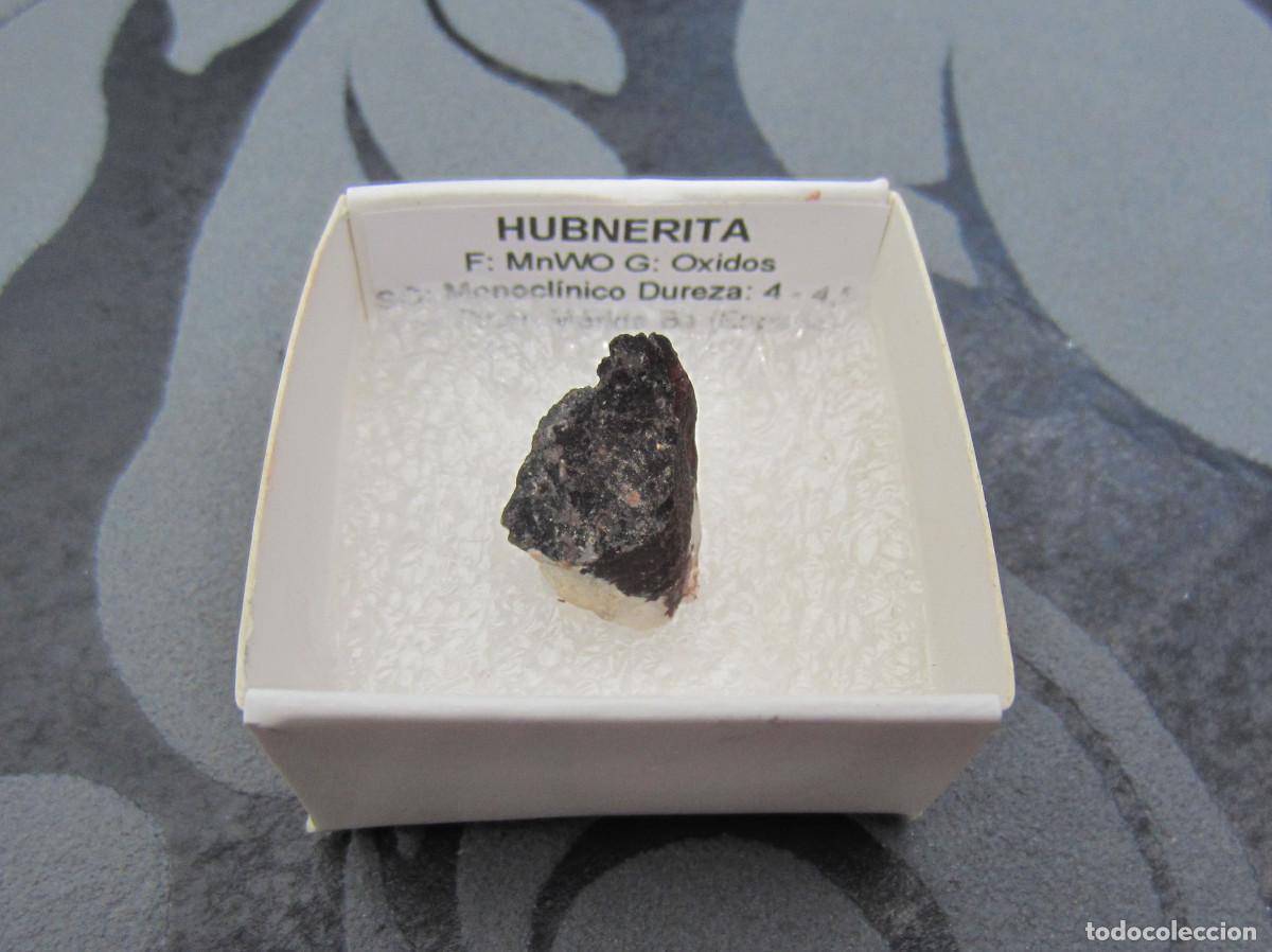 Coleccionismo de minerales: MINERAL HUBNERITA MINERALES EN CAJA 4X4 CM
