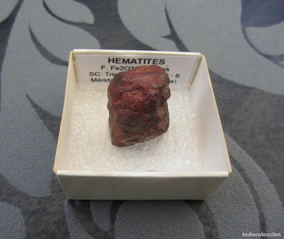 Coleccionismo de minerales: MINERAL HEMATITES MINERALES EN CAJA 4X4 CM