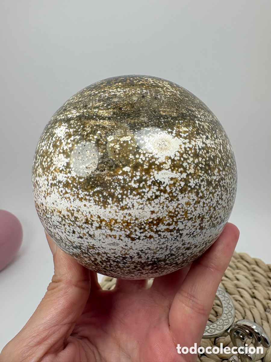 Coleccionismo de minerales: Esfera de jaspe oceano - Foto 2