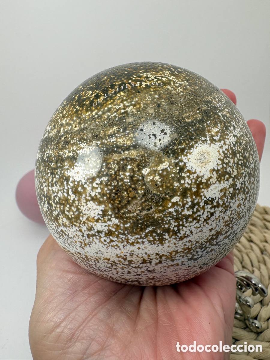 Coleccionismo de minerales: Esfera de jaspe oceano - Foto 3