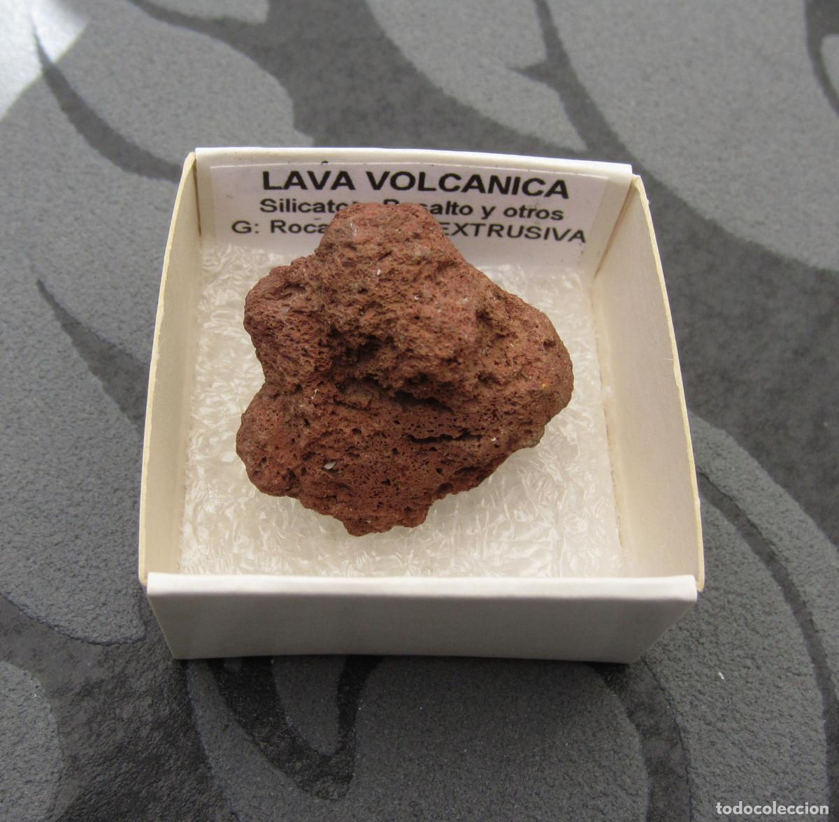 Coleccionismo de minerales: MINERAL ROCAS LAVA MINERALES EN CAJA 4X4 CM