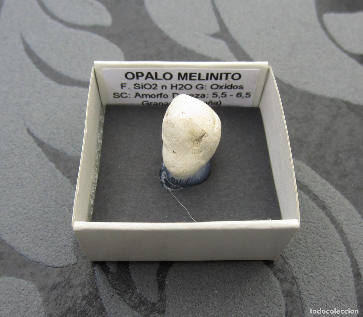 Coleccionismo de minerales: MINERAL OPALO MELINITO MINERALES EN CAJA 4X4 CM