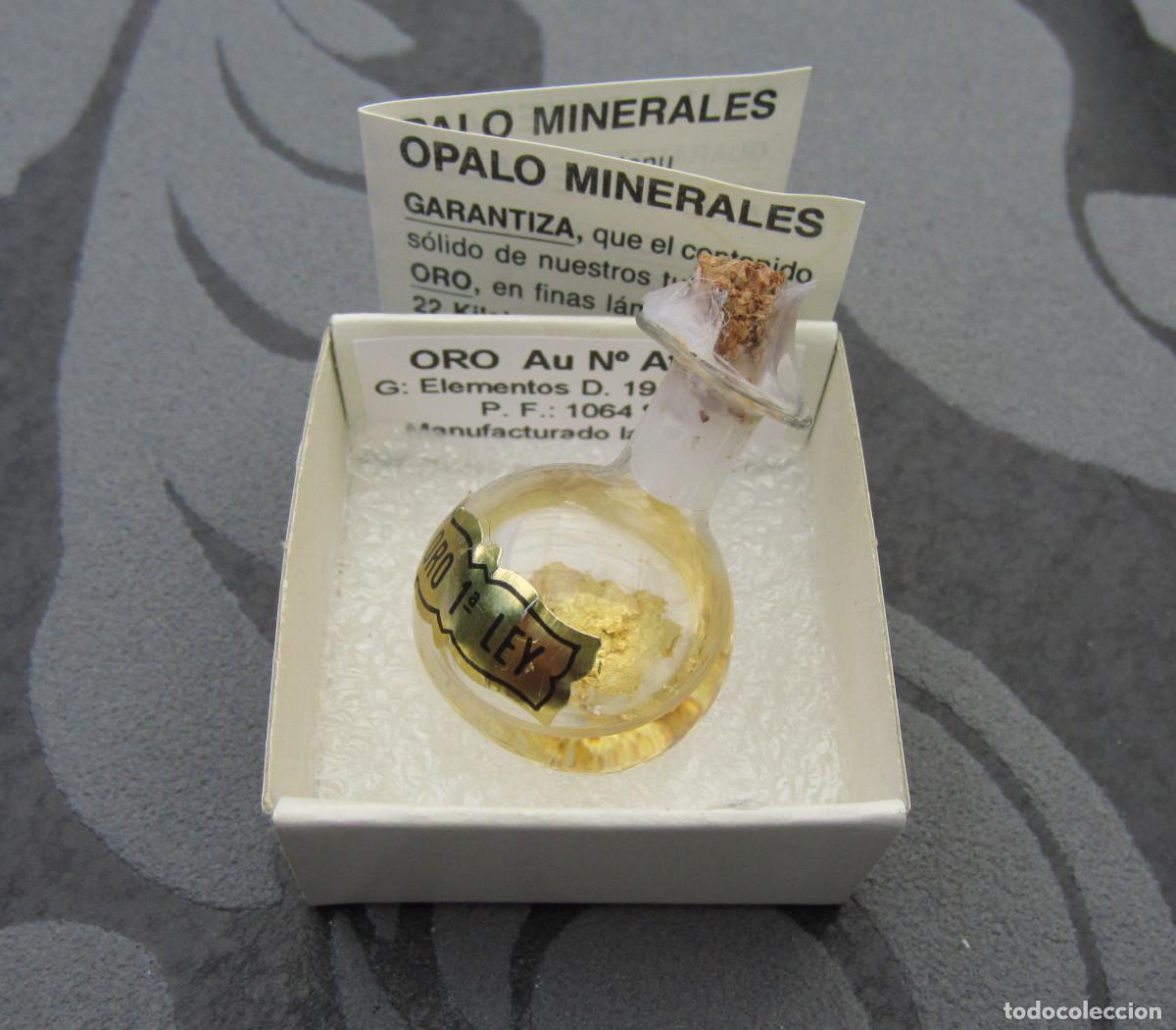 Coleccionismo de minerales: MINERAL ELEMENTOS ORO MINERALES EN CAJA 4X4 CM