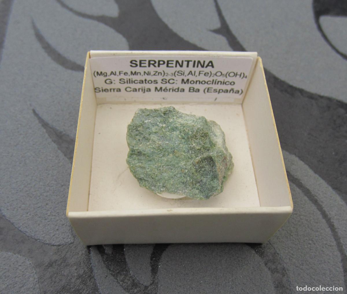 Coleccionismo de minerales: MINERAL SERPENTINA MINERALES EN CAJA 4X4 CM