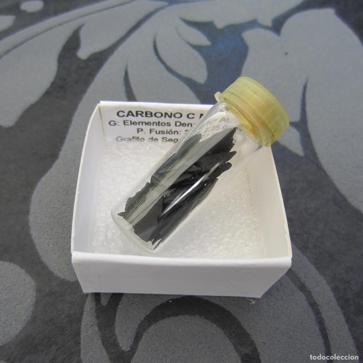 Coleccionismo de minerales: MINERAL ELEMENTOS CARBONO MINERALES EN CAJA 4X4 CM