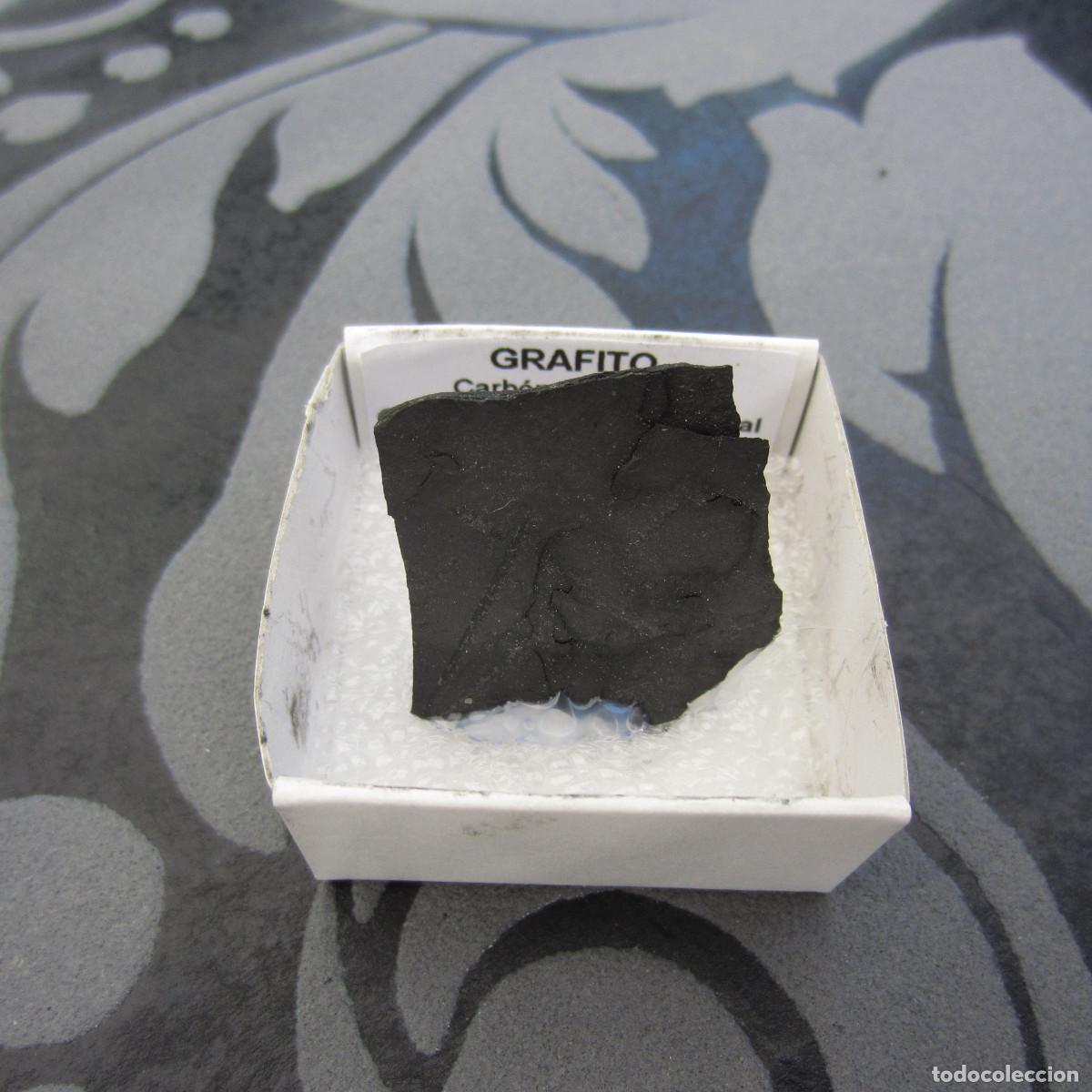 Coleccionismo de minerales: MINERAL GRAFITO MINERALES EN CAJA 4X4 CM
