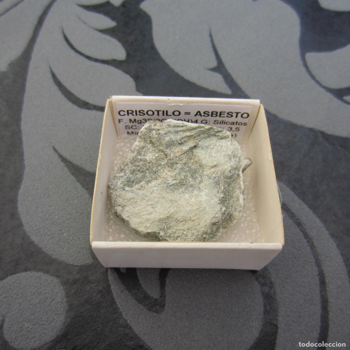 Coleccionismo de minerales: MINERAL CRISOTILO MINERALES EN CAJA 4X4 CM