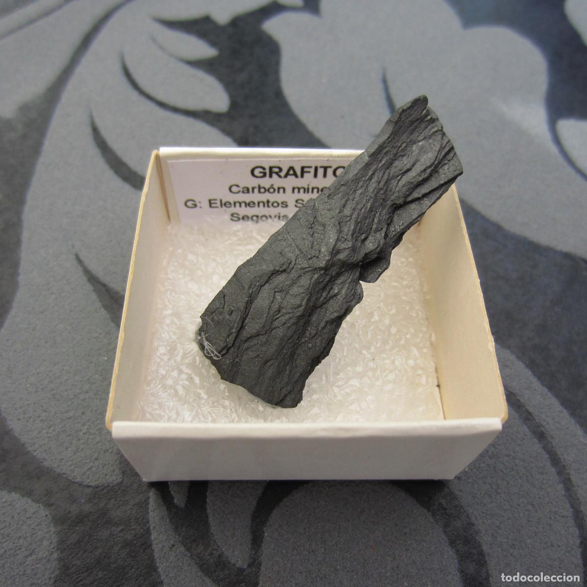 Coleccionismo de minerales: MINERAL GRAFITO MINERALES EN CAJA 4X4 CM