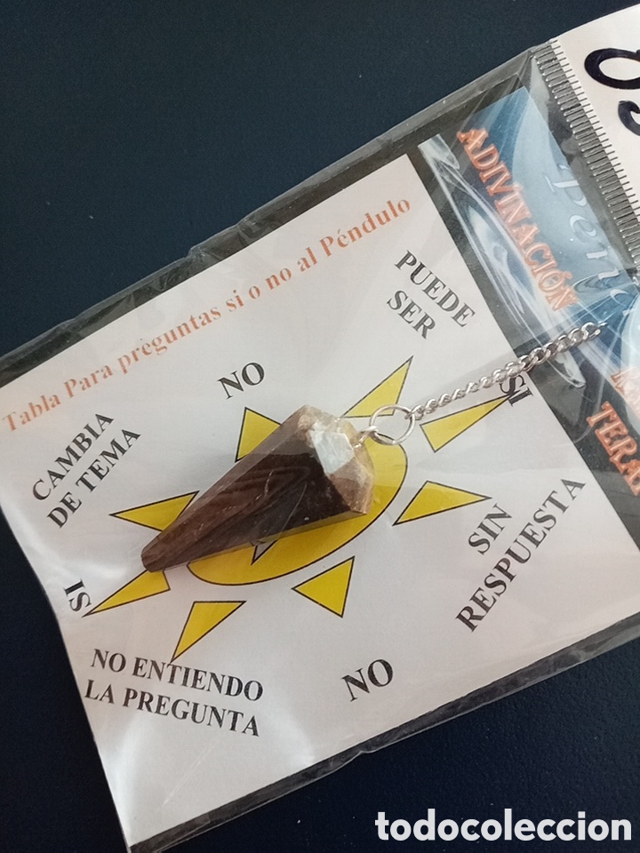 Coleccionismo de minerales: P&Eacute;NDULO DE MINERAL OJO DE TIGRE - Foto 2