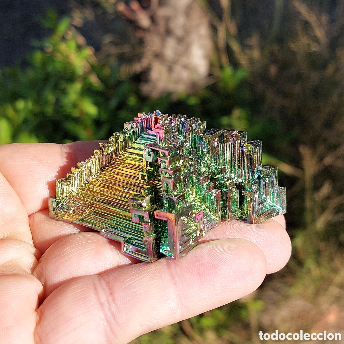 Coleccionismo de minerales: Magn&iacute;fico Bismuto de Jap&oacute;n 87g