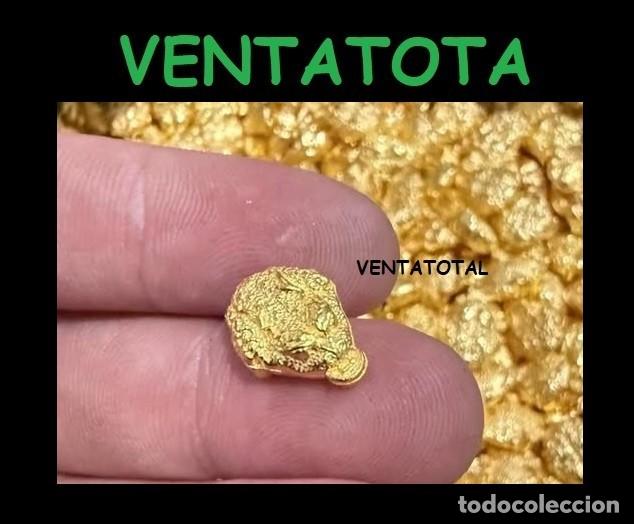 Coleccionismo de minerales: LUJO RARAS Y BONITAS 3 PEPITAS ARTESANALES DE ORO DE 22 KILATES LAMINADO LEER DENTRO DESCRIPCION