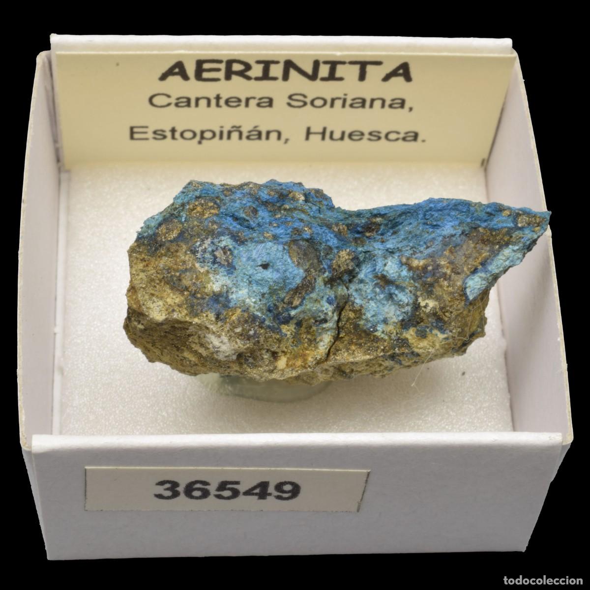 Sammlung von Mineralien: AERINITA (Cantera Soriana, Estopi&ntilde;an, Huesca, Espa&ntilde;a) #36549