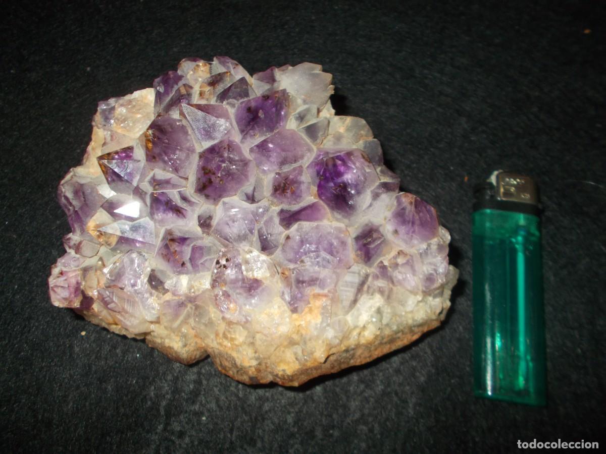 Coleccionismo de minerales: Piedra Roca Mineral CUARZO AMATISTA, Drusa 14x11x6 cm. Peso 808 gr. Lila Violeta