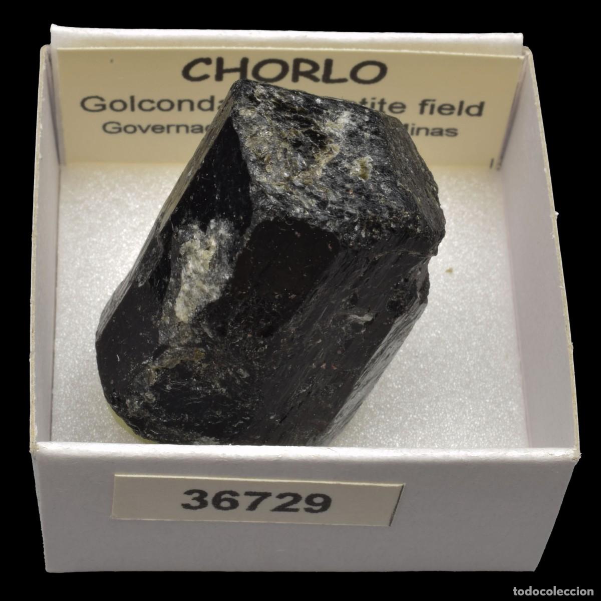 Sammlung von Mineralien: CHORLO (Golconda Pegmatite field, Governador Valadares, Minas Gerais, Brasil) #36729