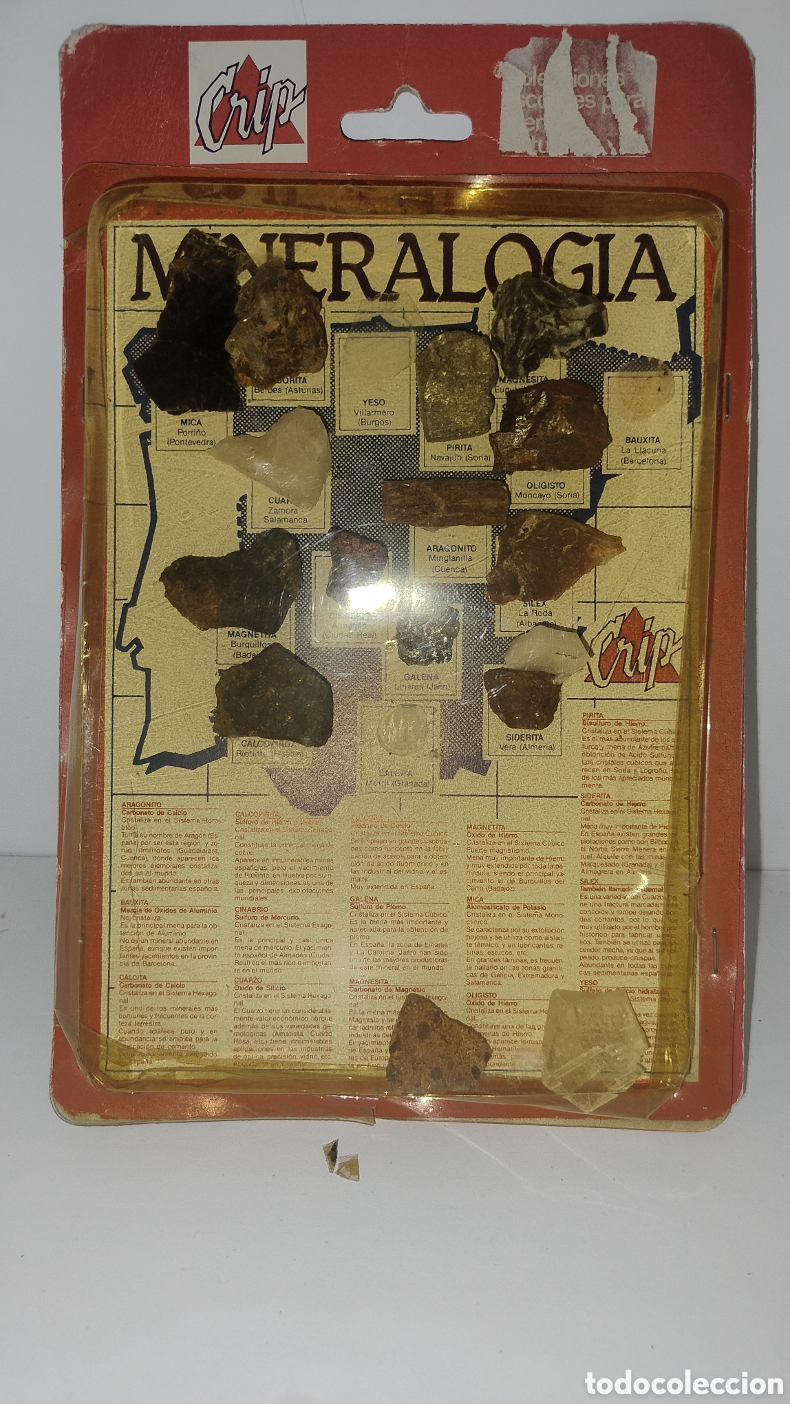 Coleccionismo de minerales: Mineralog&iacute;a bl&iacute;ster con minerales CHIP