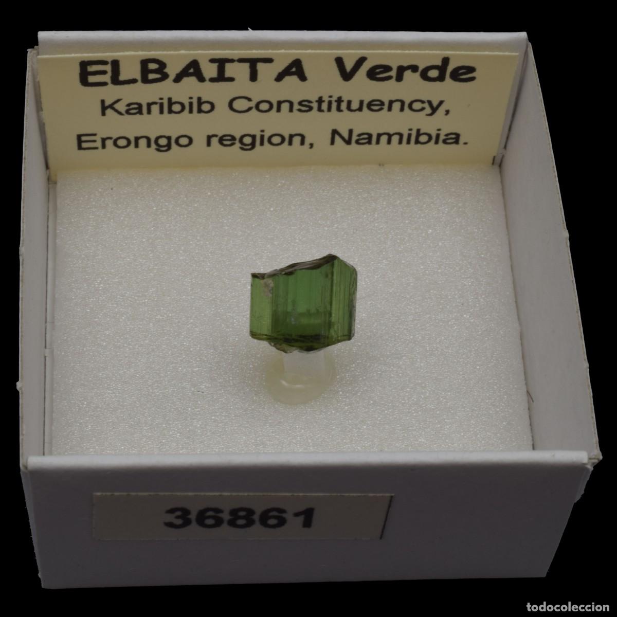 Coleccionismo de minerales: ELBAITA Verde (Karibib Constituency, Erongo reg., Namibia) #36861