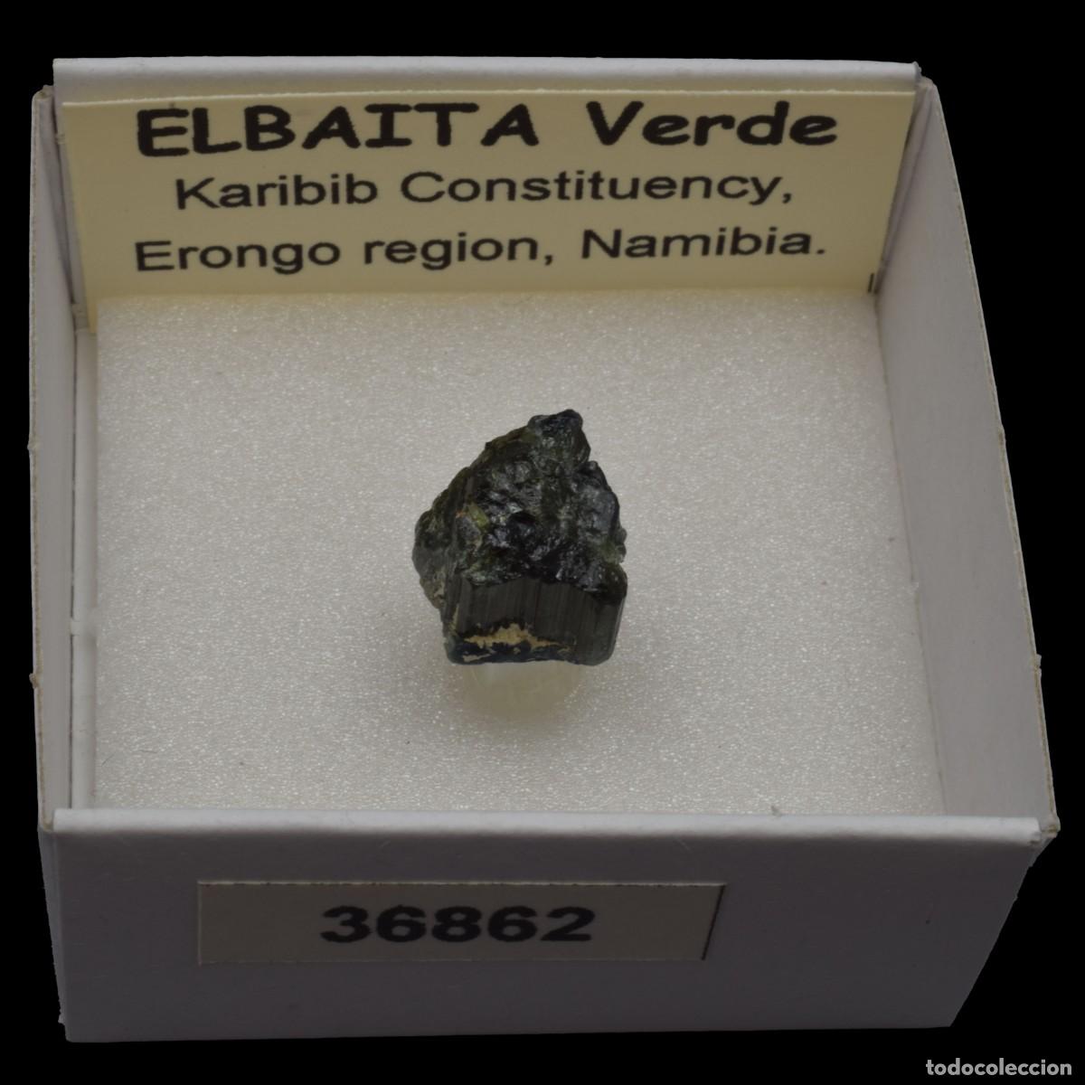 Coleccionismo de minerales: ELBAITA Verde (Karibib Constituency, Erongo reg., Namibia) #36862