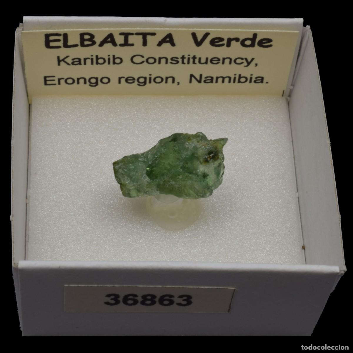 Coleccionismo de minerales: ELBAITA Verde (Karibib Constituency, Erongo reg., Namibia) #36863
