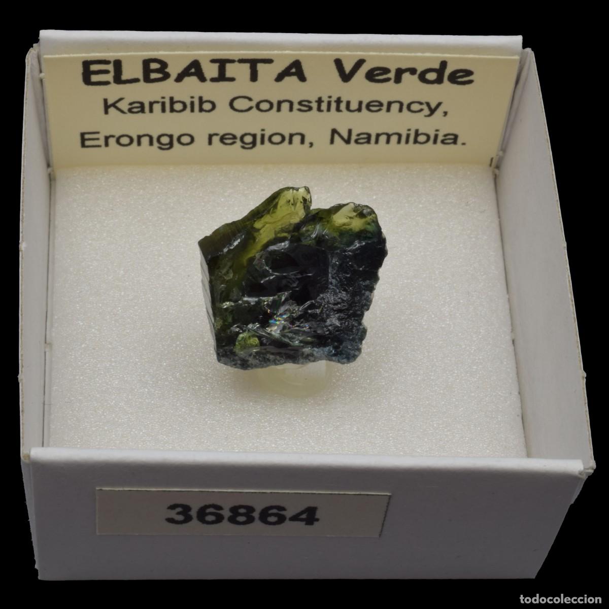 Coleccionismo de minerales: ELBAITA Verde (Karibib Constituency, Erongo reg., Namibia) #36864