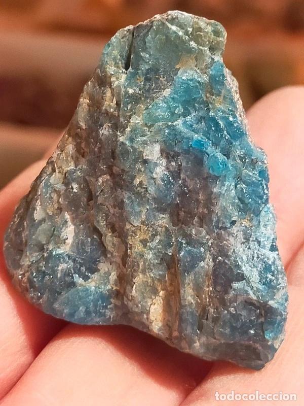 Coleccionismo de minerales: Apatite grezza (Brasile) colore naturale