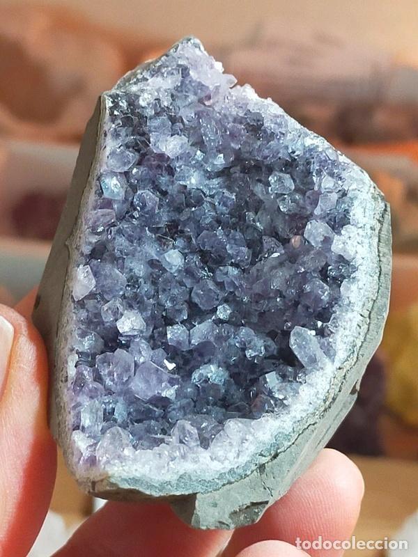 Coleccionismo de minerales: Drusa in Ametista a &rdquo;doppia punta&rdquo;
