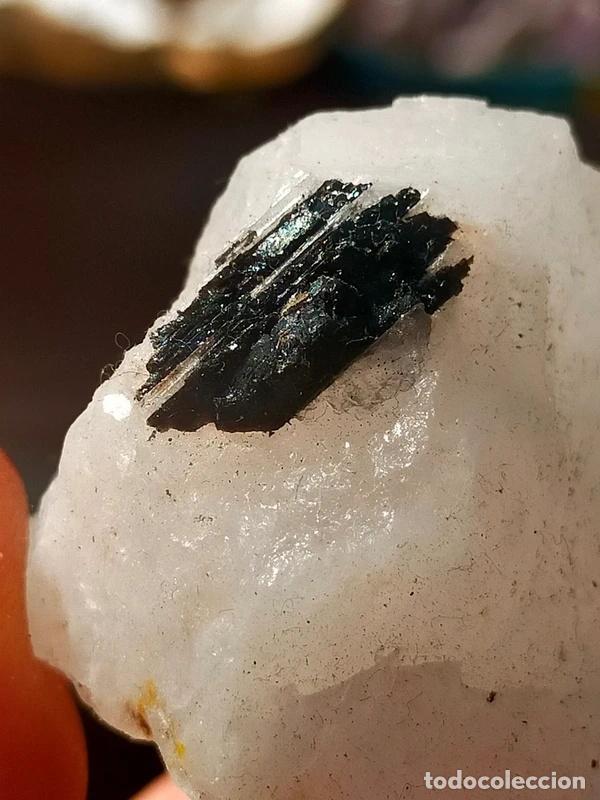 Coleccionismo de minerales: Quarzo Tormalinato grezzo. - Foto 6