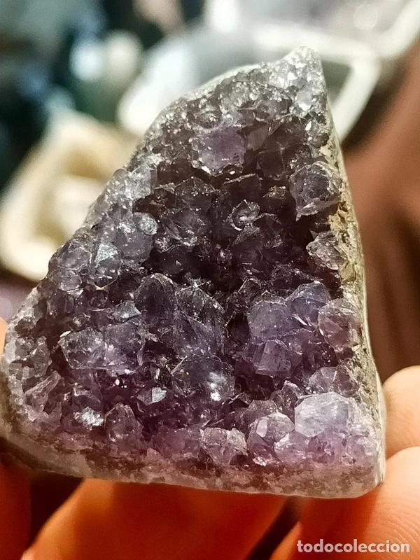 Coleccionismo de minerales: Mini Drusetta di Ametista del Brasile da Collezione 50g