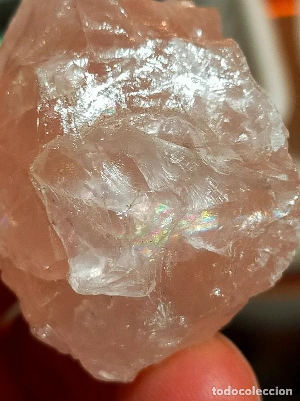 Coleccionismo de minerales: Quarzo Rosa grezzo con micro arcobaleno - Foto 2