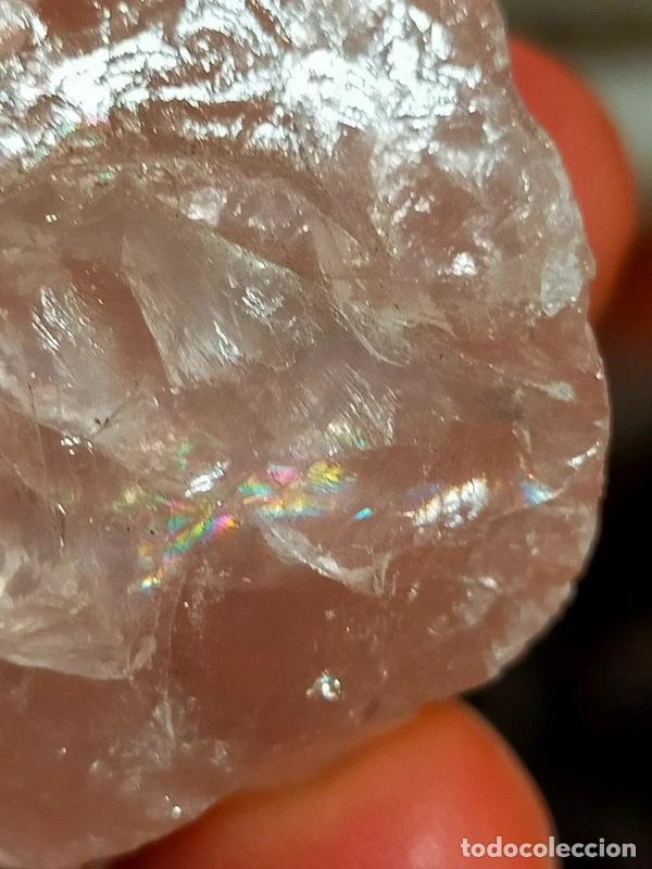 Coleccionismo de minerales: Quarzo Rosa grezzo con micro arcobaleno - Foto 1