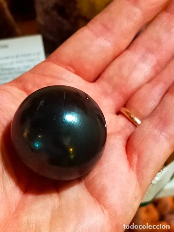 Coleccionismo de minerales: Sfera di Shungite naturale della Repubblica di Carelia diametro cm 4