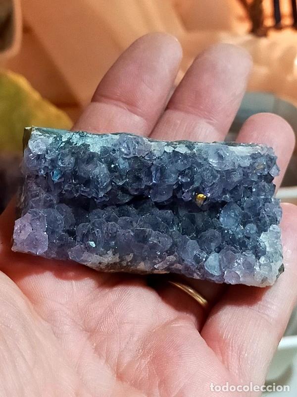 Coleccionismo de minerales: Drusa in Ametista Naturale dal Brasile Forma Particolare 128 gr
