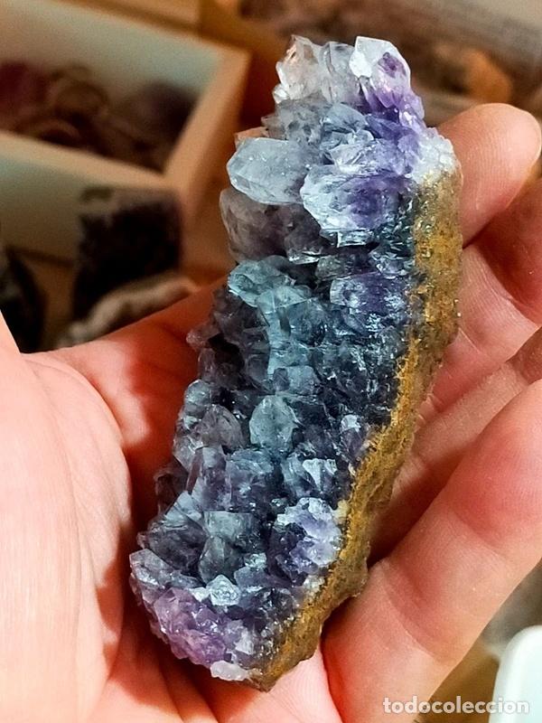 Coleccionismo de minerales: Bella drusa di Ametista del Brasile viola 147 grammi