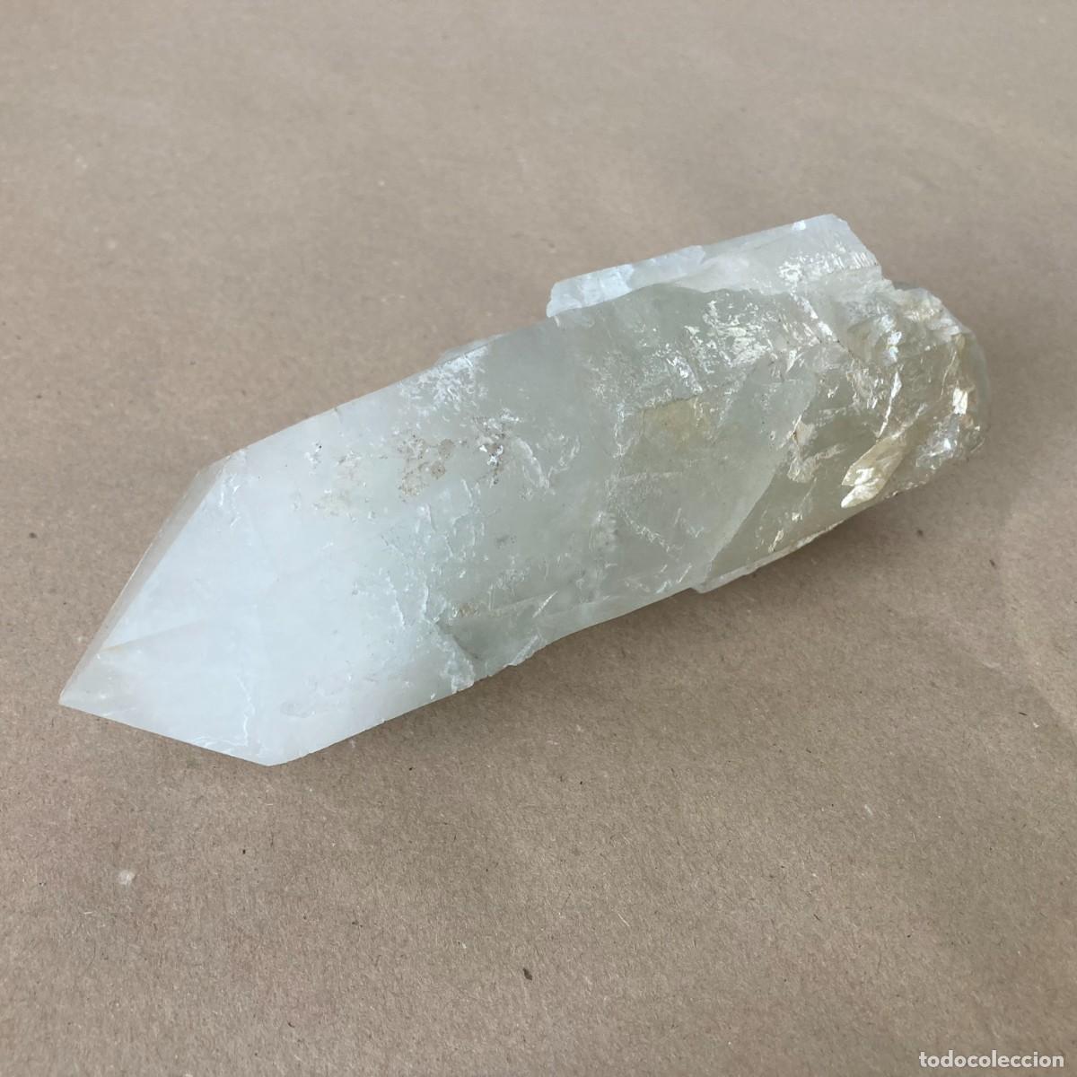 Coleccionismo de minerales: MINERAL PUNTA CRISTAL DE CUARZO BLANCO EN BRUTO, TAMA&Ntilde;O APROX. 19 CM.