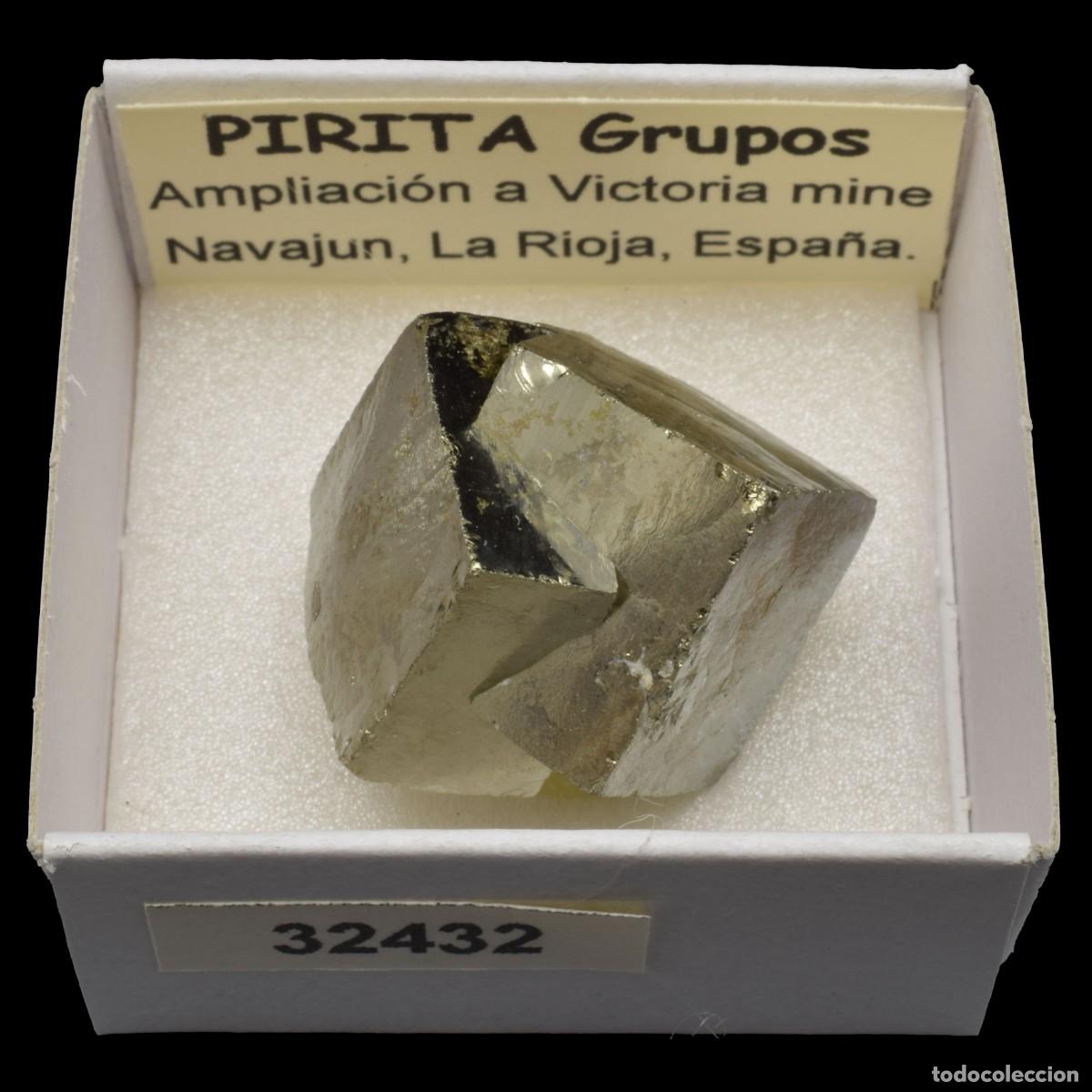 Coleccionismo de minerales: PIRITA Cubo &rdquo;grupos&rdquo; (Mina Ampliacion a Victoria, Navajun, La Rioja, Espa&ntilde;a) #32432