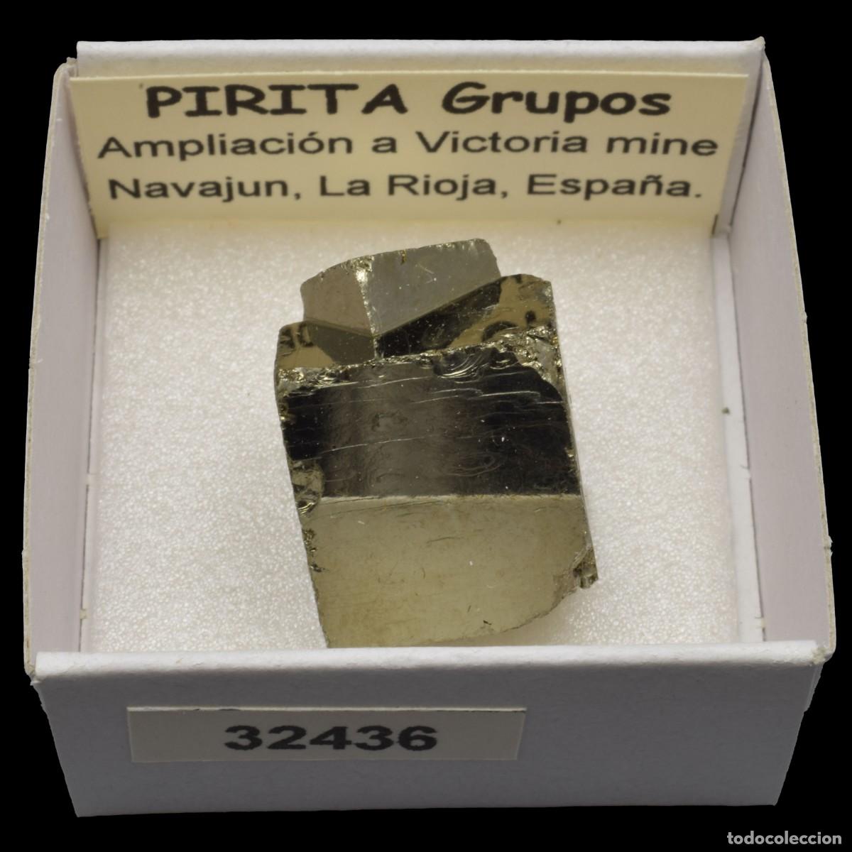 Coleccionismo de minerales: PIRITA Cubo &rdquo;grupos&rdquo; (Mina Ampliacion a Victoria, Navajun, La Rioja, Espa&ntilde;a) #32436