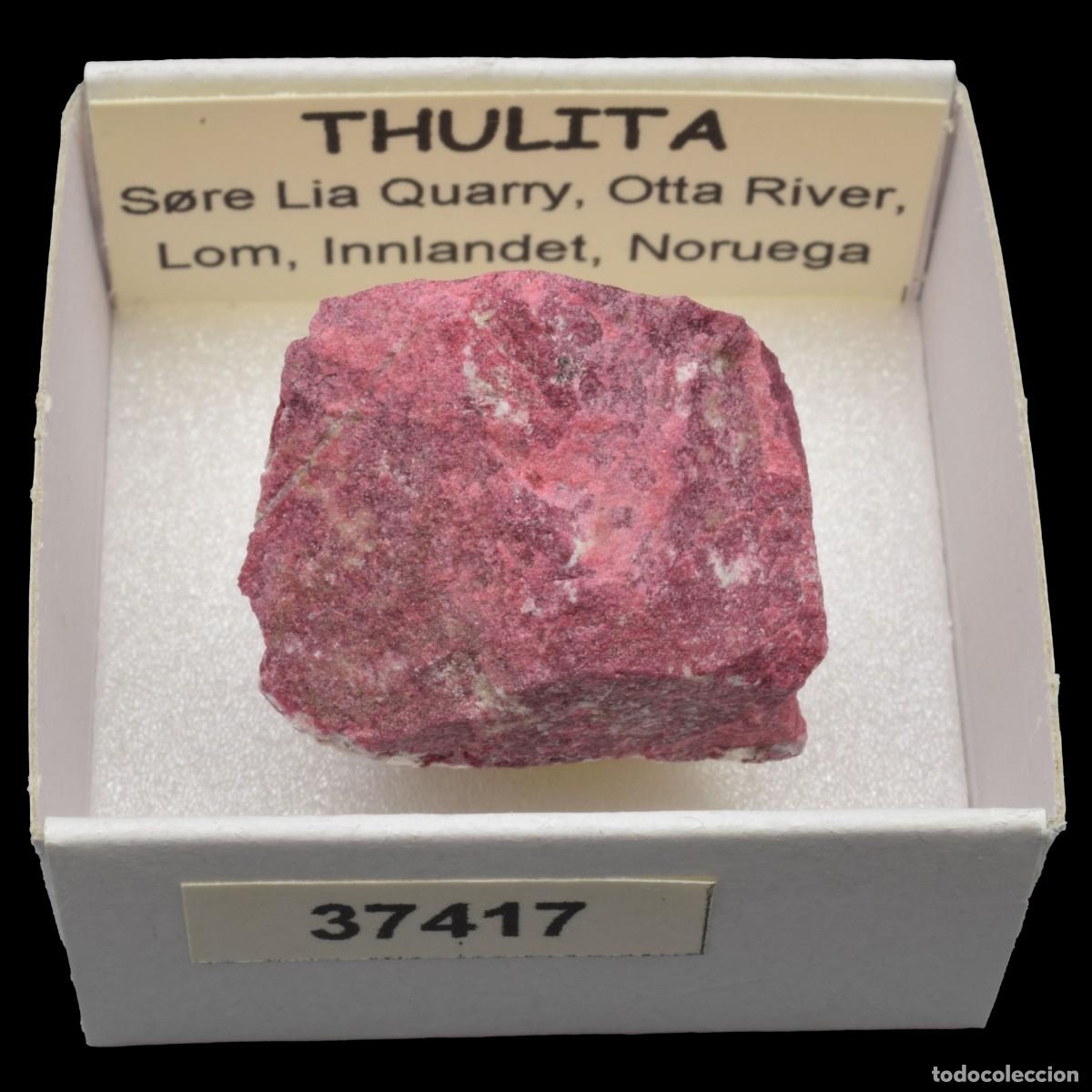 Colecionismo de minerais: THULITA (S&oslash;re Lia Quarry, Otta River, Lom, Innlandet, Noruega) #37417