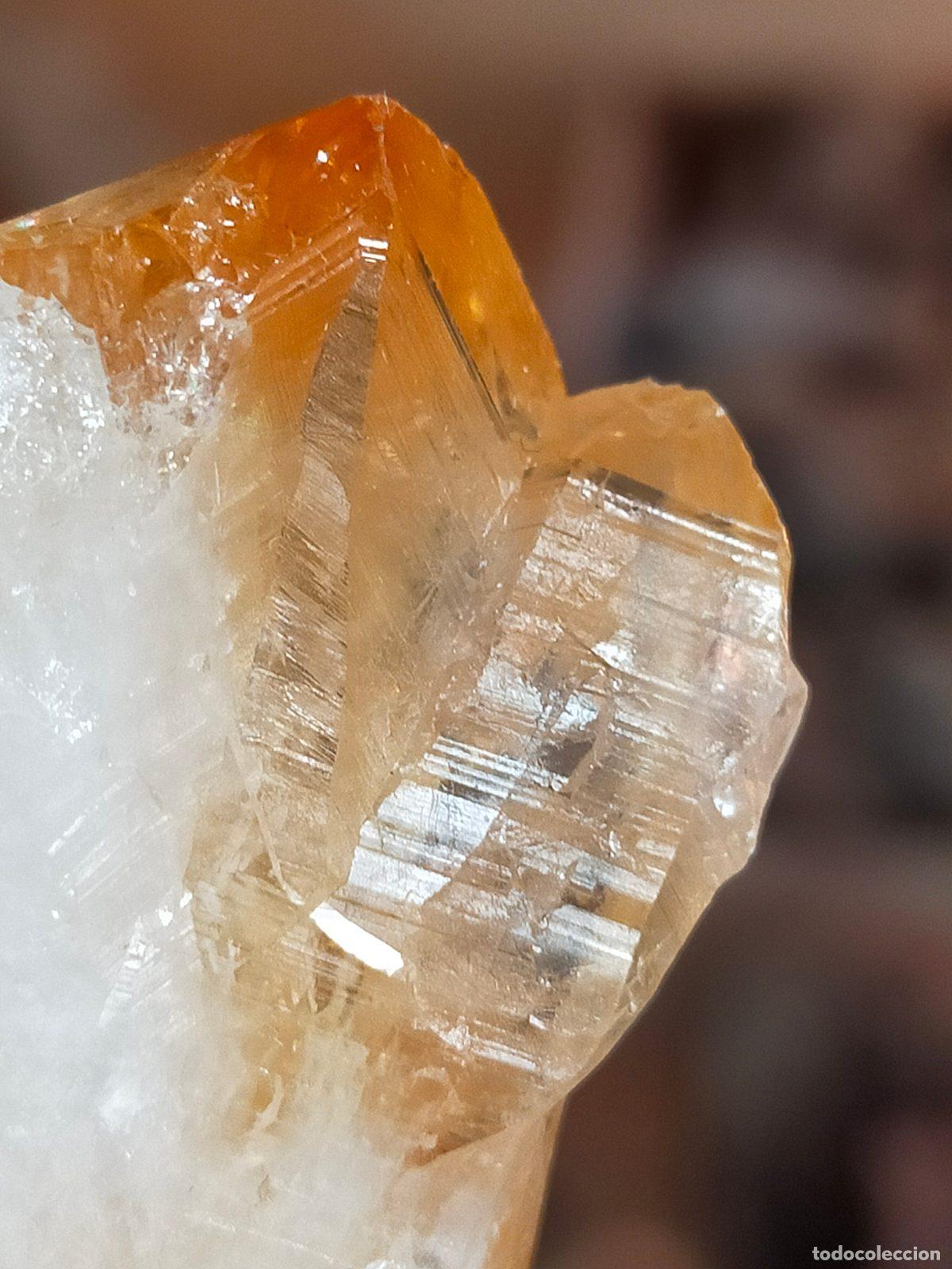 Coleccionismo de minerales: Quarzo Citrino Naturale - Piccola Punta da Palmo per Cristalloterapia