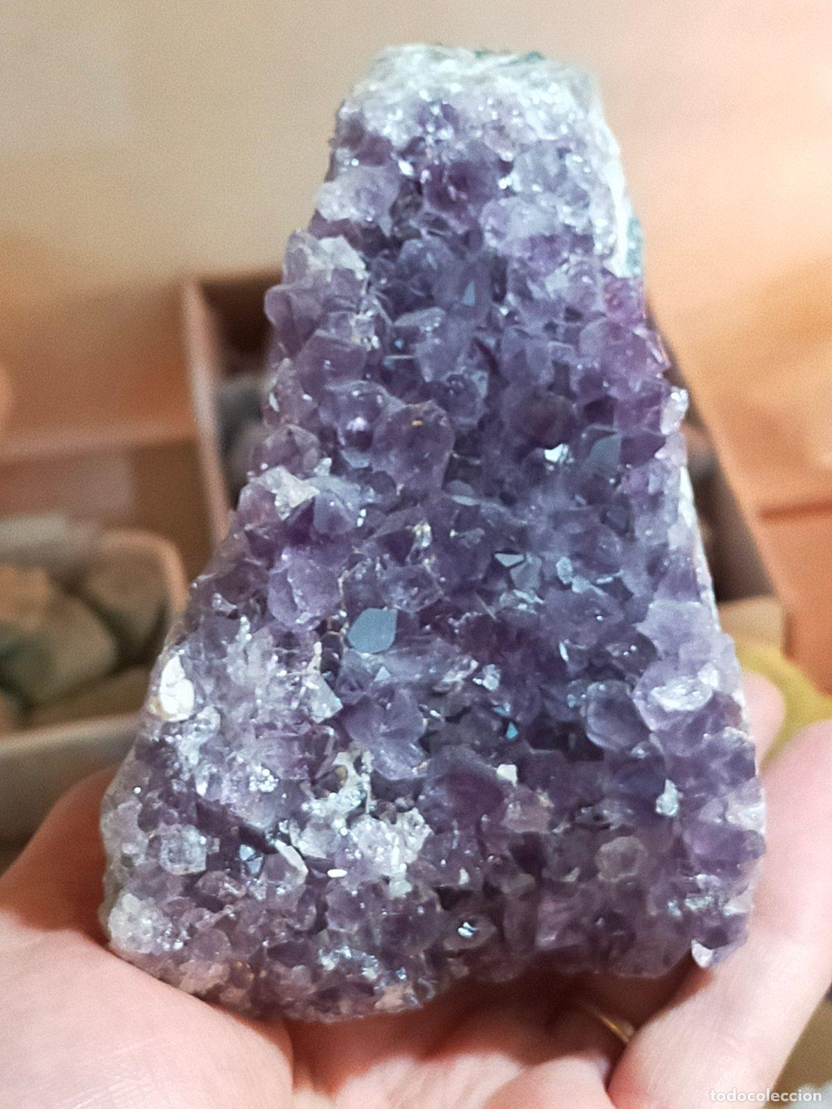 Coleccionismo de minerales: Geode di Ametista Naturale Viola - Cristallo di Alta Qualit&agrave; per Salotto e Meditazione