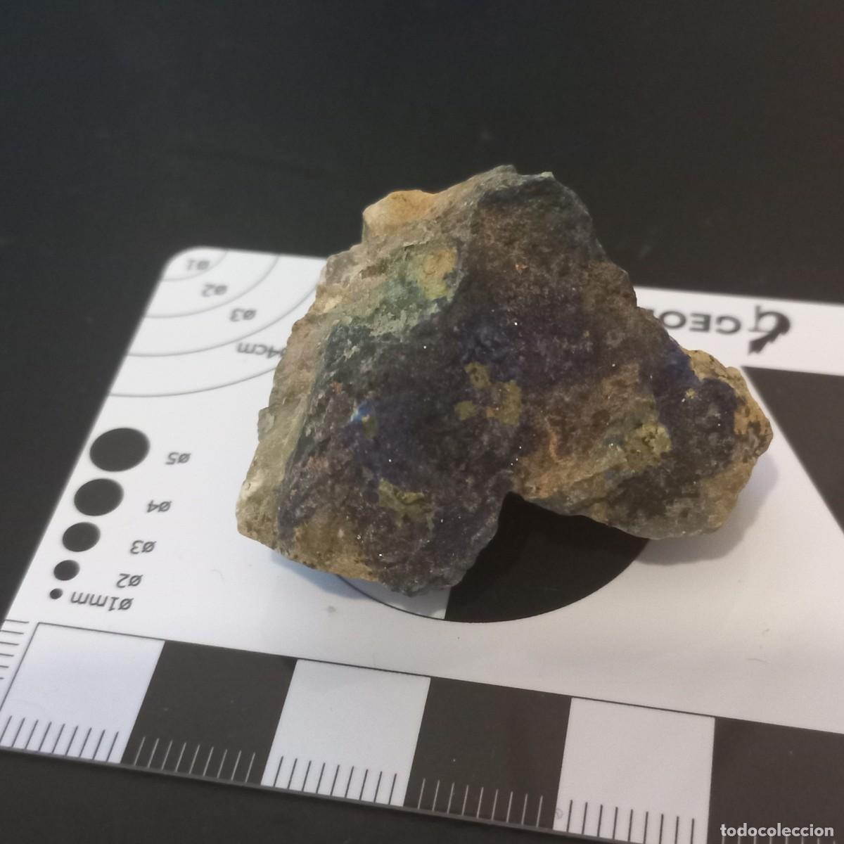Coleccionismo de minerales: Azurita en caja 4x4. Huercal-Overa (Almer&iacute;a)