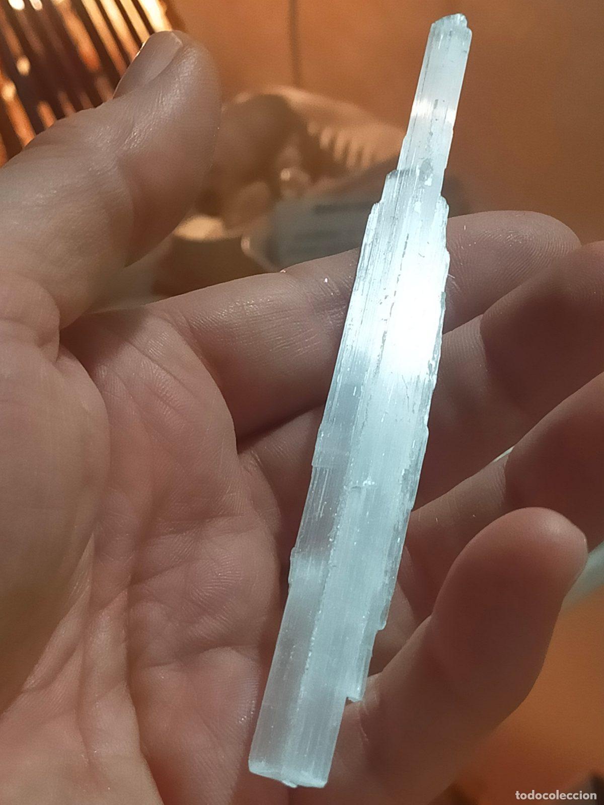 Coleccionismo de minerales: Bacchetta Grezza di Selenite Naturale - Cristallo di Luce per Meditazione e Pulizia Energetica