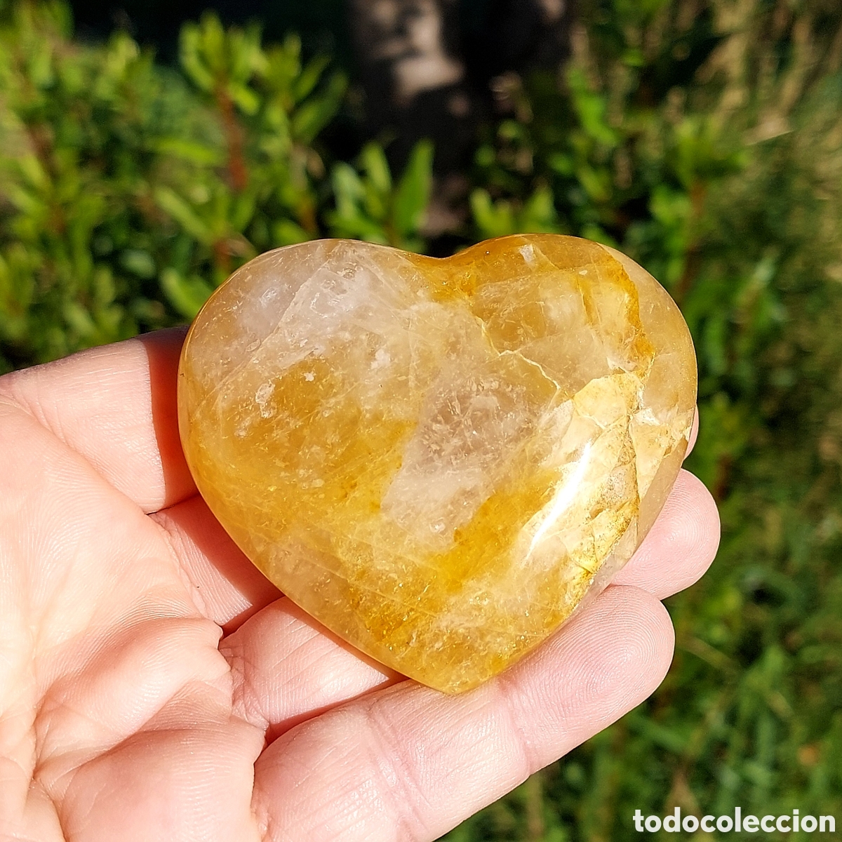 Collectionnisme de min&eacute;raux: Cuarzo Citrino Forma Coraz&oacute;n 7,1 cm