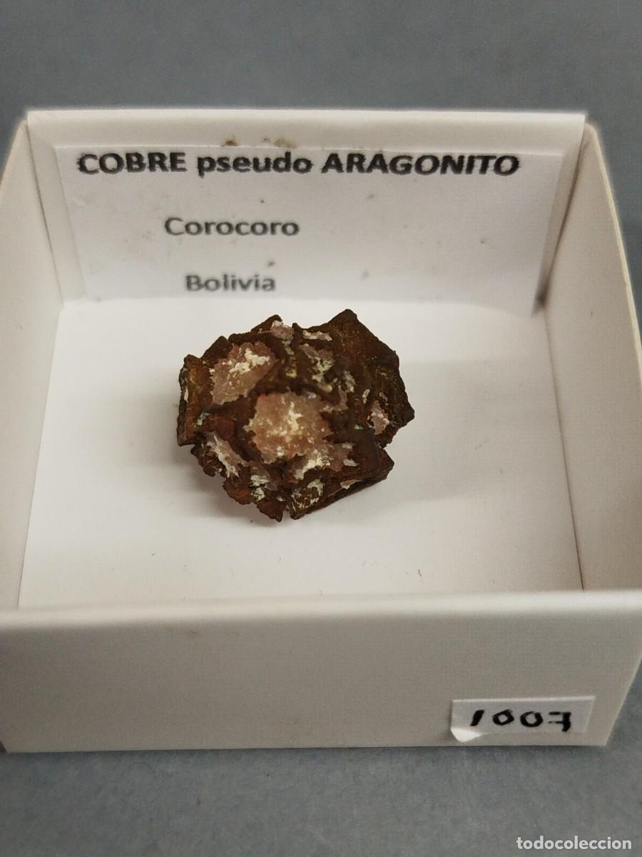 Coleccionismo de minerales: COBRE paeudomorfico de ARAGONITO . Bolivia.